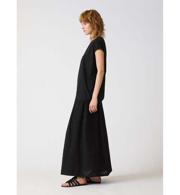 mizuiro ind「mizuiro ind フレンチスリーブサイドアッププルオーバー」|Tシャツ・カットソー|