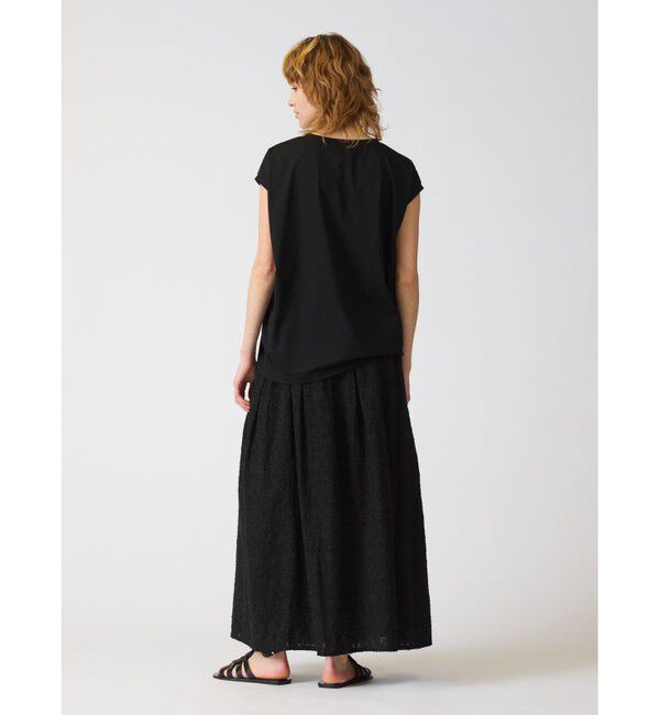 mizuiro ind「mizuiro ind フレンチスリーブサイドアッププルオーバー」|Tシャツ・カットソー|