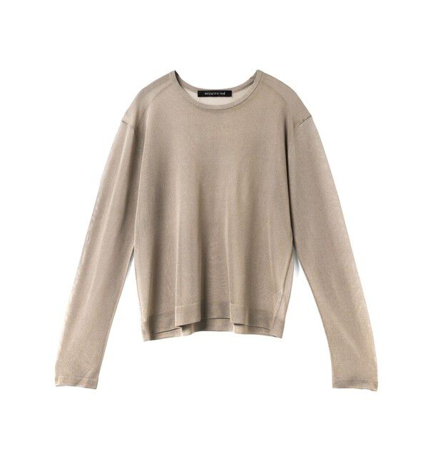 mizuiro ind「mizuiro ind シアークルーネックプルオーバー」|ニット・セーター|