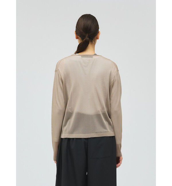 mizuiro ind「mizuiro ind シアークルーネックプルオーバー」|ニット・セーター|