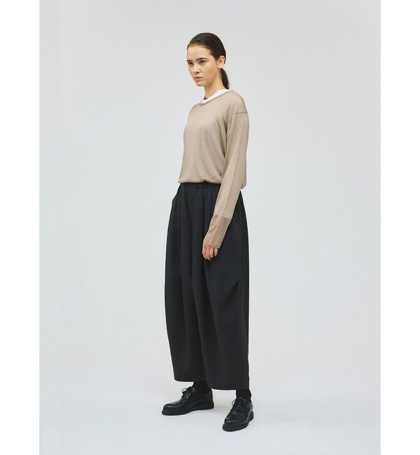 mizuiro ind「mizuiro ind シアークルーネックプルオーバー」|ニット・セーター|