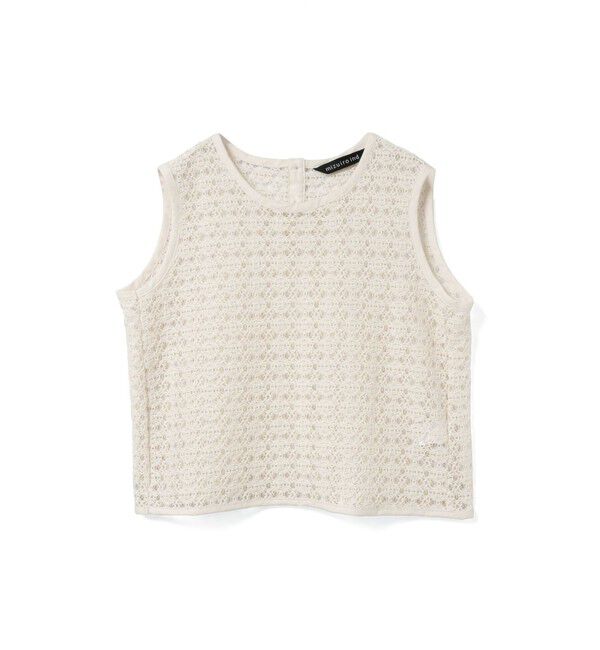 mizuiro ind「mizuiro ind レースクルーネックベスト」|ベスト・ジレ|