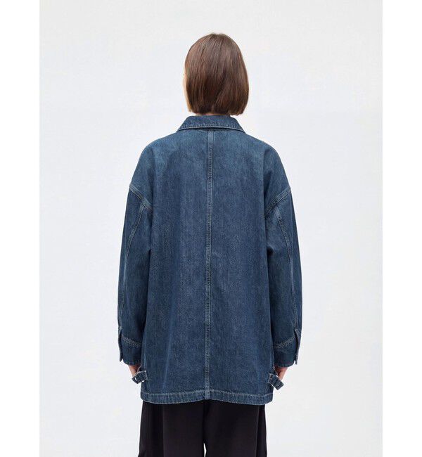 mizuiro ind「mizuiro ind ワイドデニムカバーオール(BLEACH)」|デニムジャケット|