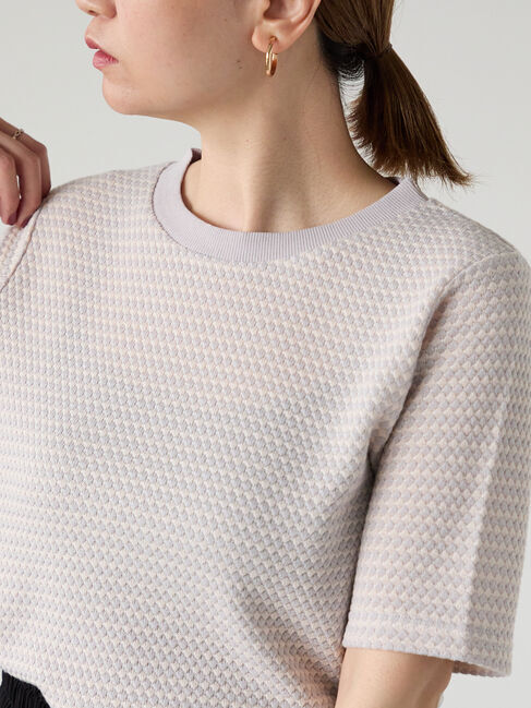 Lugnoncure「ハニカム柄カットジャカードトップス」|その他|グレー