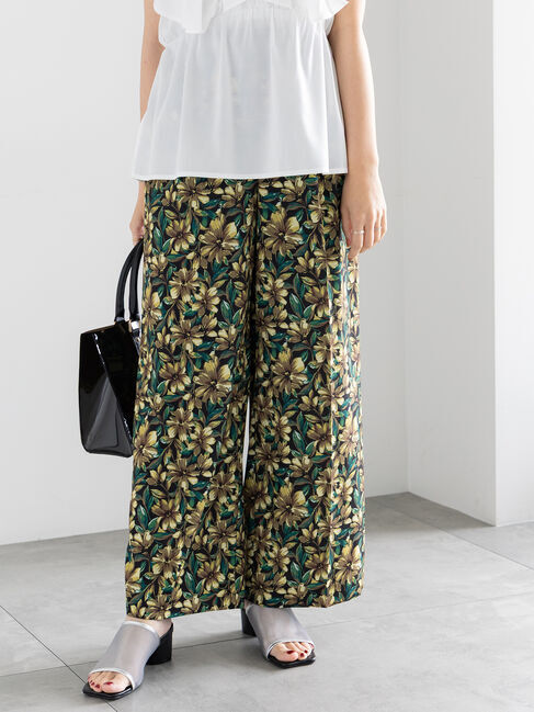 Te chichi「フラワープリントパンツ（セットアップ可）」|その他|グリーン