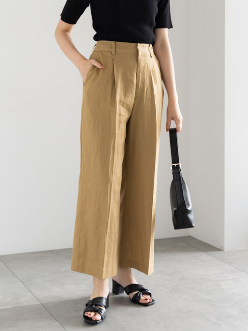 Te chichi「プリントアソートレーヨンリネンパンツ《2025summer catalog item》」|その他|ベージュ