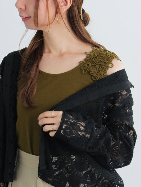 Te chichi「ショルダーレースタンクトップ」|タンクトップ|ブラウン