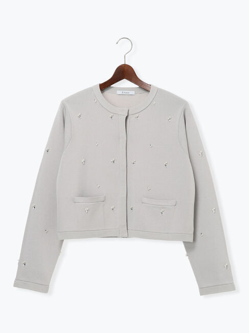 Te chichi「パールビジューニットライトジャケット《2026 spring catalog item》」|カーディガン|