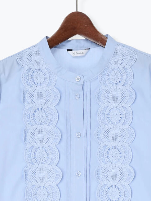 Te chichi「ピンタック&レース5分袖ブラウス」|シャツ・ブラウス|