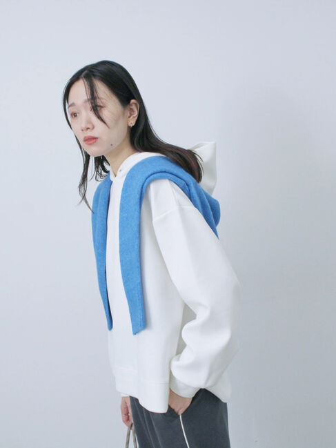 Samansa Mos2 blue「ダンボールパーカー」|Tシャツ・カットソー|