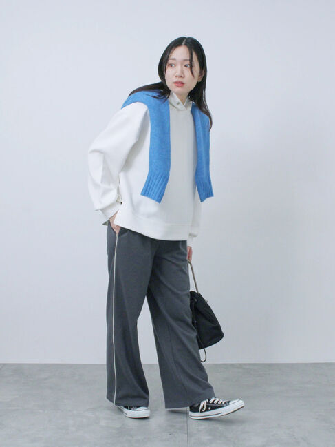 Samansa Mos2 blue「ダンボールパーカー」|Tシャツ・カットソー|