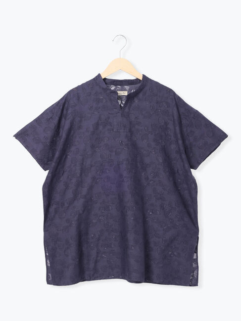 Samansa Mos2「レモン柄ジャカードチュニック」|シャツ・ブラウス|