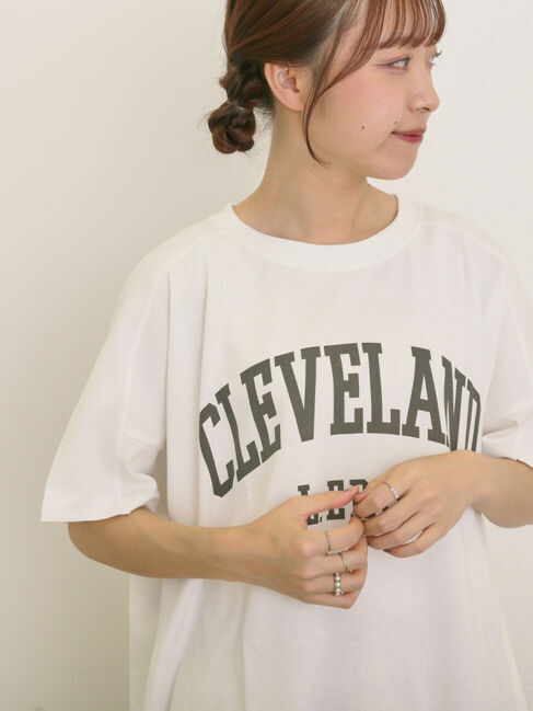 Samansa Mos2「ロゴアソートプリントゆるTシャツ」|Tシャツ・カットソー|