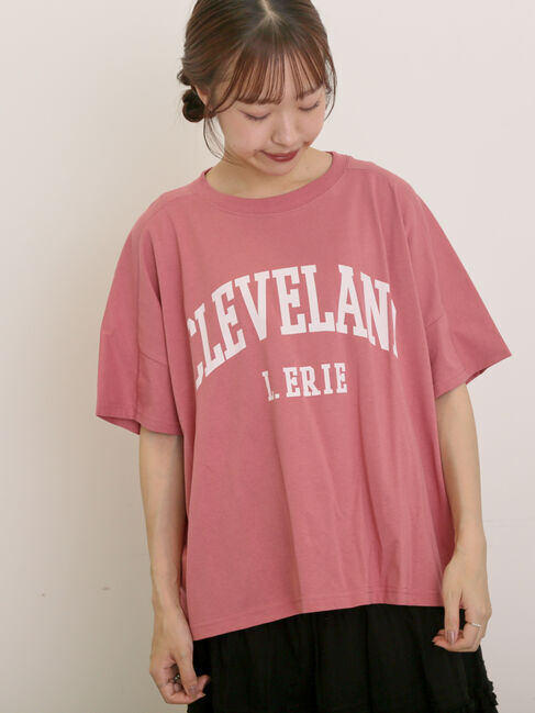 Samansa Mos2「ロゴアソートプリントゆるTシャツ」|Tシャツ・カットソー|