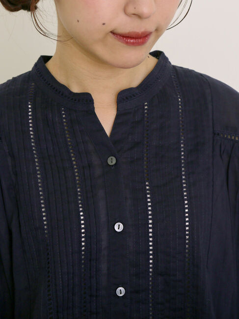 Samansa Mos2「インドピンタック+はしごレースブラウス」|シャツ・ブラウス|