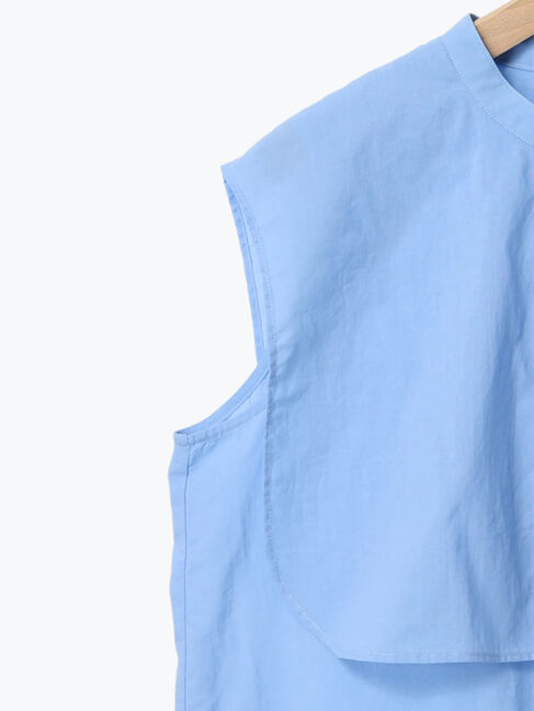 Samansa Mos2 blue「ケープブラウス」|シャツ・ブラウス|