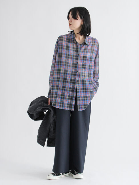 sm2rhythm「シアーチェックシャツ」|シャツ・ブラウス|