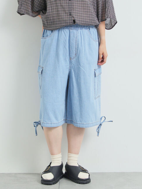 SM2「裾ドロストカーゴハーフパンツ」|その他|サックスブルー