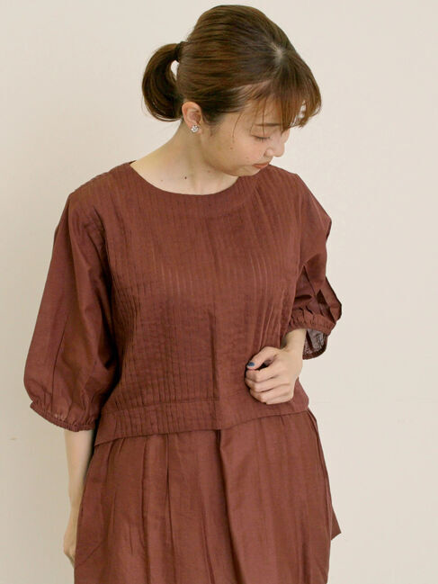 Samansa Mos2「インドピンタックブラウス」|シャツ・ブラウス|