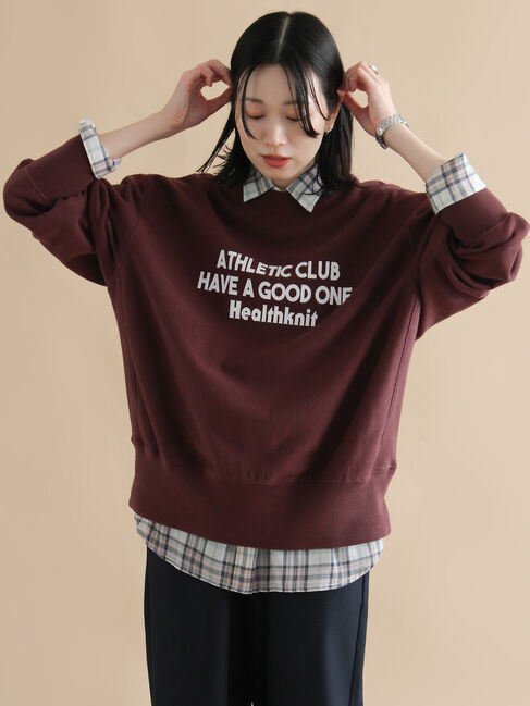 sm2rhythm「【Healthknit】ロゴクルーネックプルオーバー」|Tシャツ・カットソー|