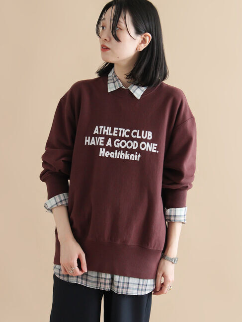 sm2rhythm「【Healthknit】ロゴクルーネックプルオーバー」|Tシャツ・カットソー|