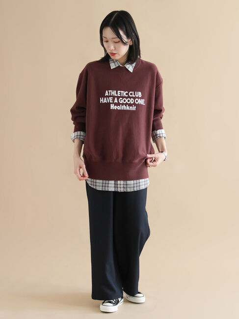 sm2rhythm「【Healthknit】ロゴクルーネックプルオーバー」|Tシャツ・カットソー|