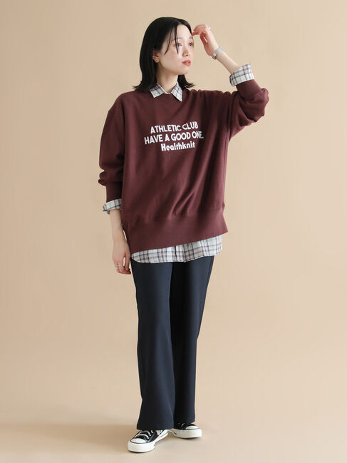 sm2rhythm「【Healthknit】ロゴクルーネックプルオーバー」|Tシャツ・カットソー|