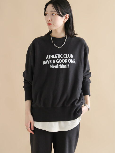 sm2rhythm「【Healthknit】ロゴクルーネックプルオーバー」|Tシャツ・カットソー|