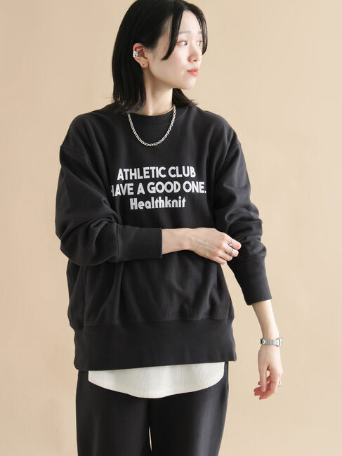 sm2rhythm「【Healthknit】ロゴクルーネックプルオーバー」|Tシャツ・カットソー|