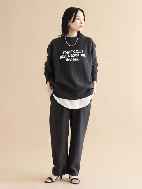 sm2rhythm「【Healthknit】ロゴクルーネックプルオーバー」|Tシャツ・カットソー|