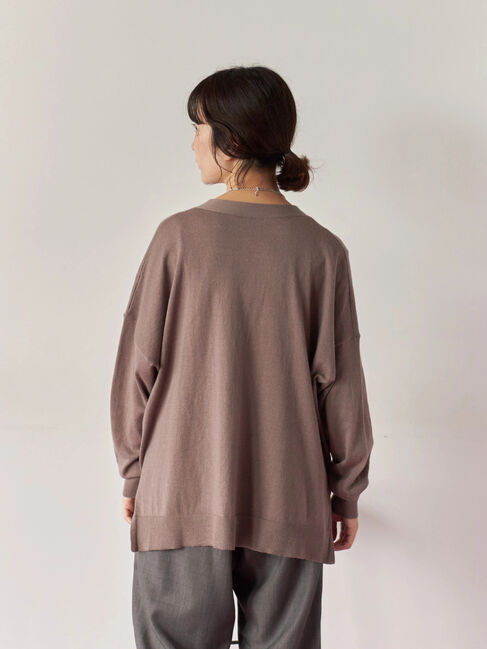 Samansa Mos2 blue「マルチスタイルVネックカーディガン」|カーディガン|