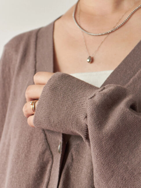 Samansa Mos2 blue「マルチスタイルVネックカーディガン」|カーディガン|