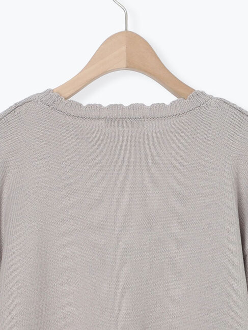 Samansa Mos2「透かし柄切替レースニット」|ニット・セーター|