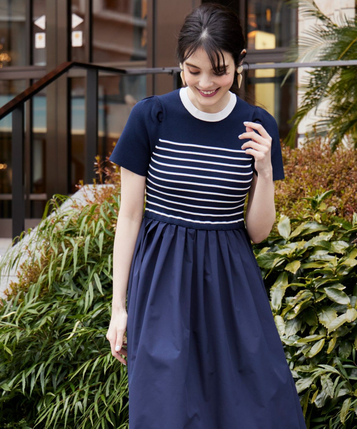 Maglie le cassetto「《WEB限定》リブドッキングワンピース」|その他|