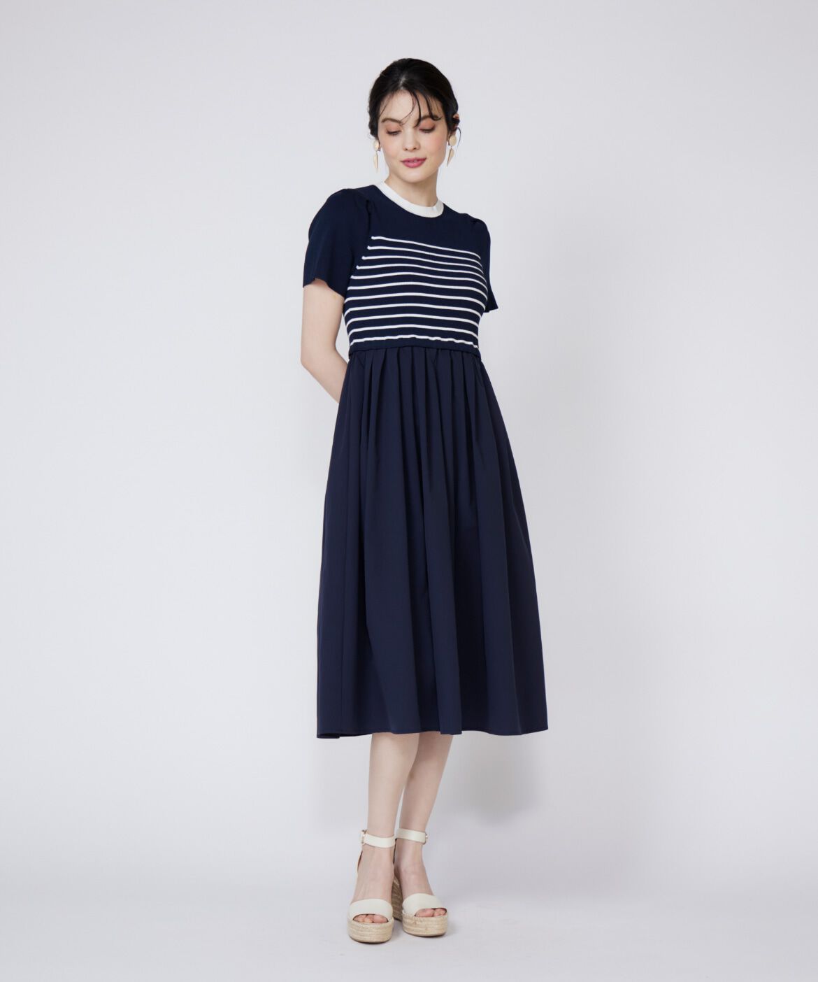 Maglie le cassetto「《WEB限定》リブドッキングワンピース」|その他|