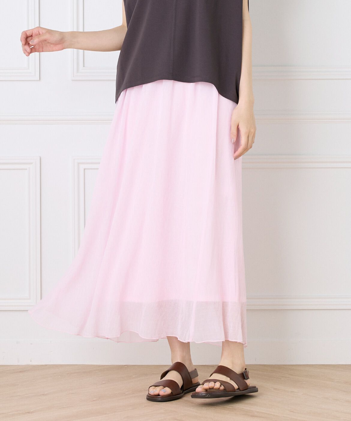 DAY by DAY it&rsquo;s international「シアー楊柳スカート」|スカート|ピンク1