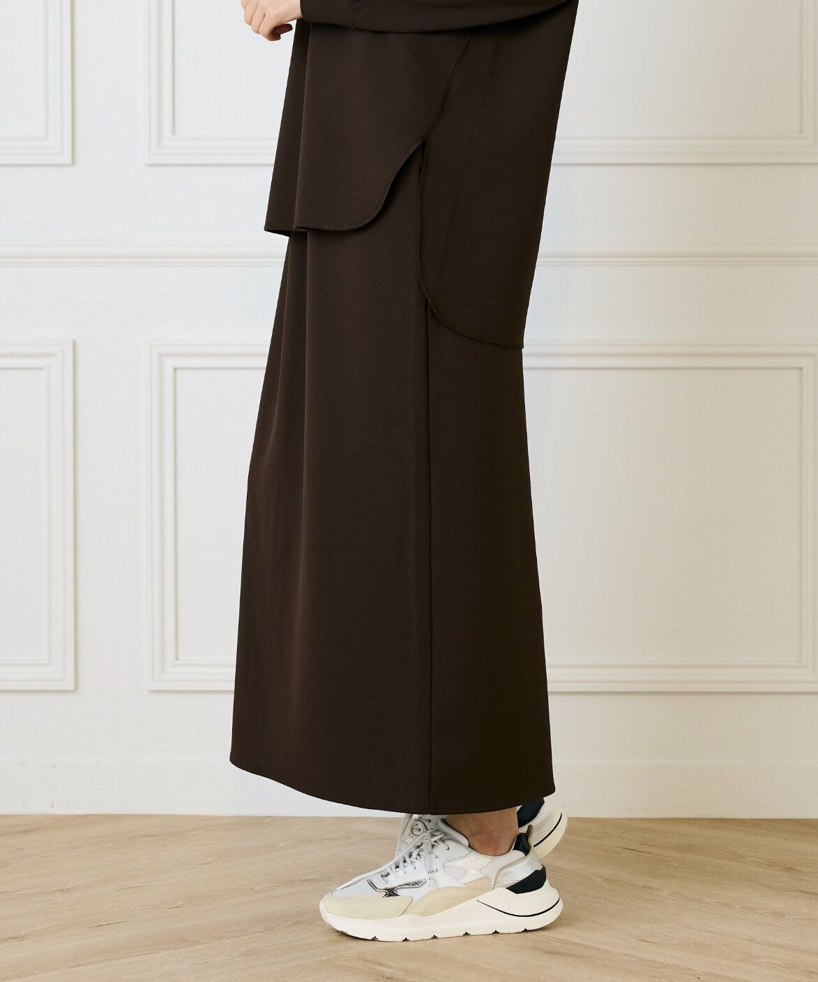 DAY by DAY it&rsquo;s international「ジョーゼットジャージーイージーストレートスカート」|スカート|ブラウン