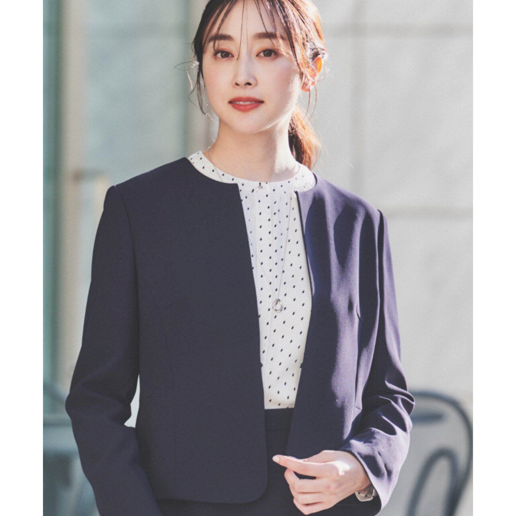 UNTITLED「【通勤スーツ】ノーカラージャケット」|ノーカラージャケット|