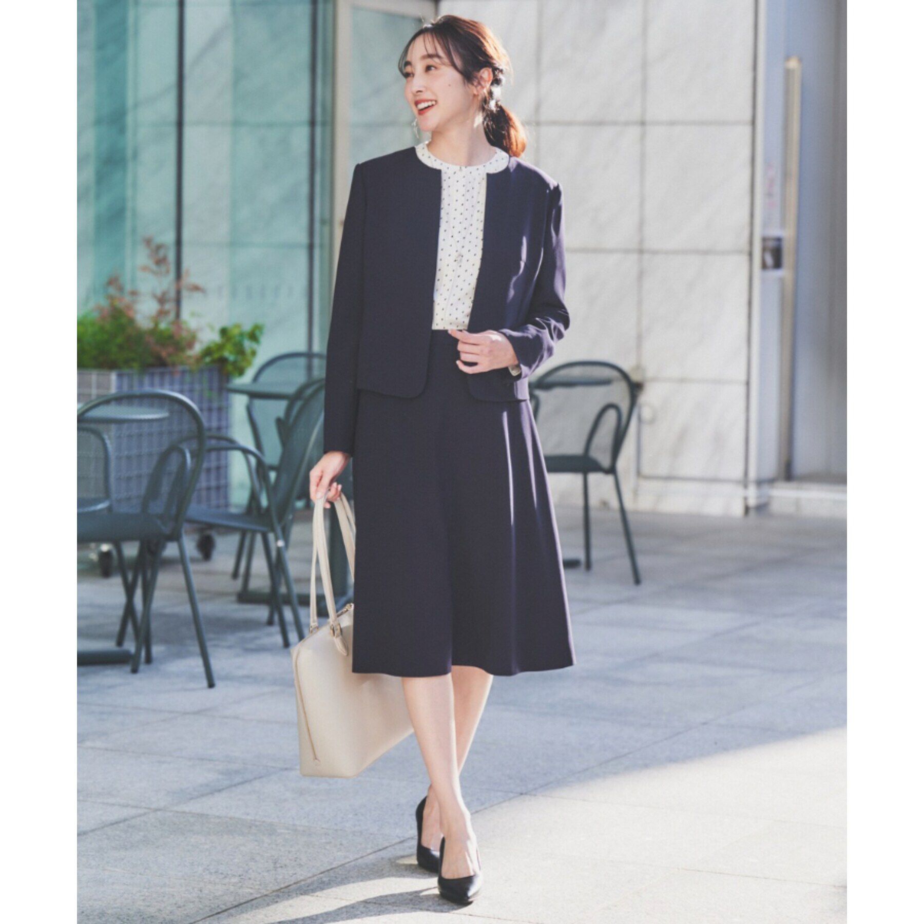 UNTITLED「【通勤スーツ】ノーカラージャケット」|ノーカラージャケット|