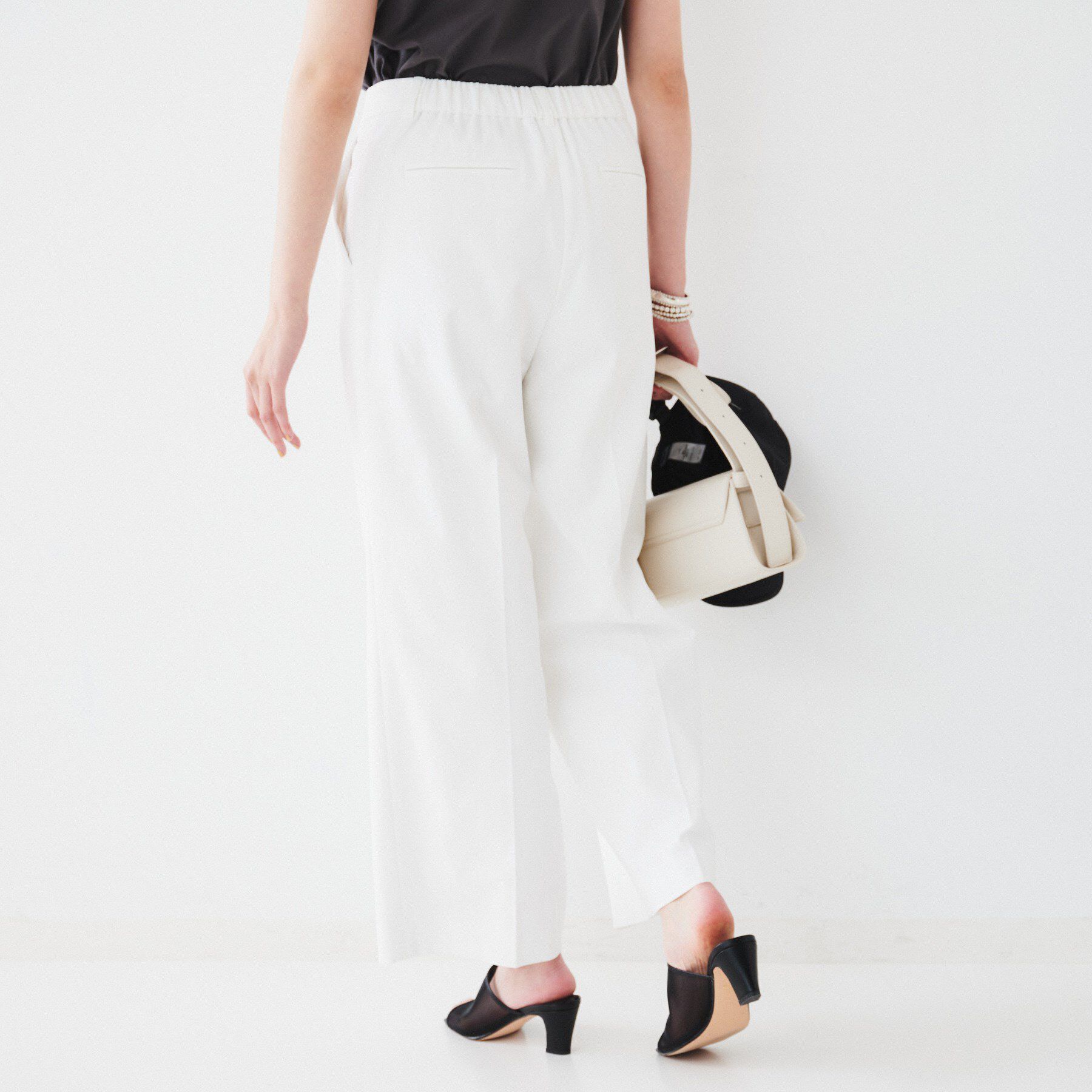 UNTITLED「【清涼感/洗濯機洗い可】オックス クロップドワイドパンツ」|その他|