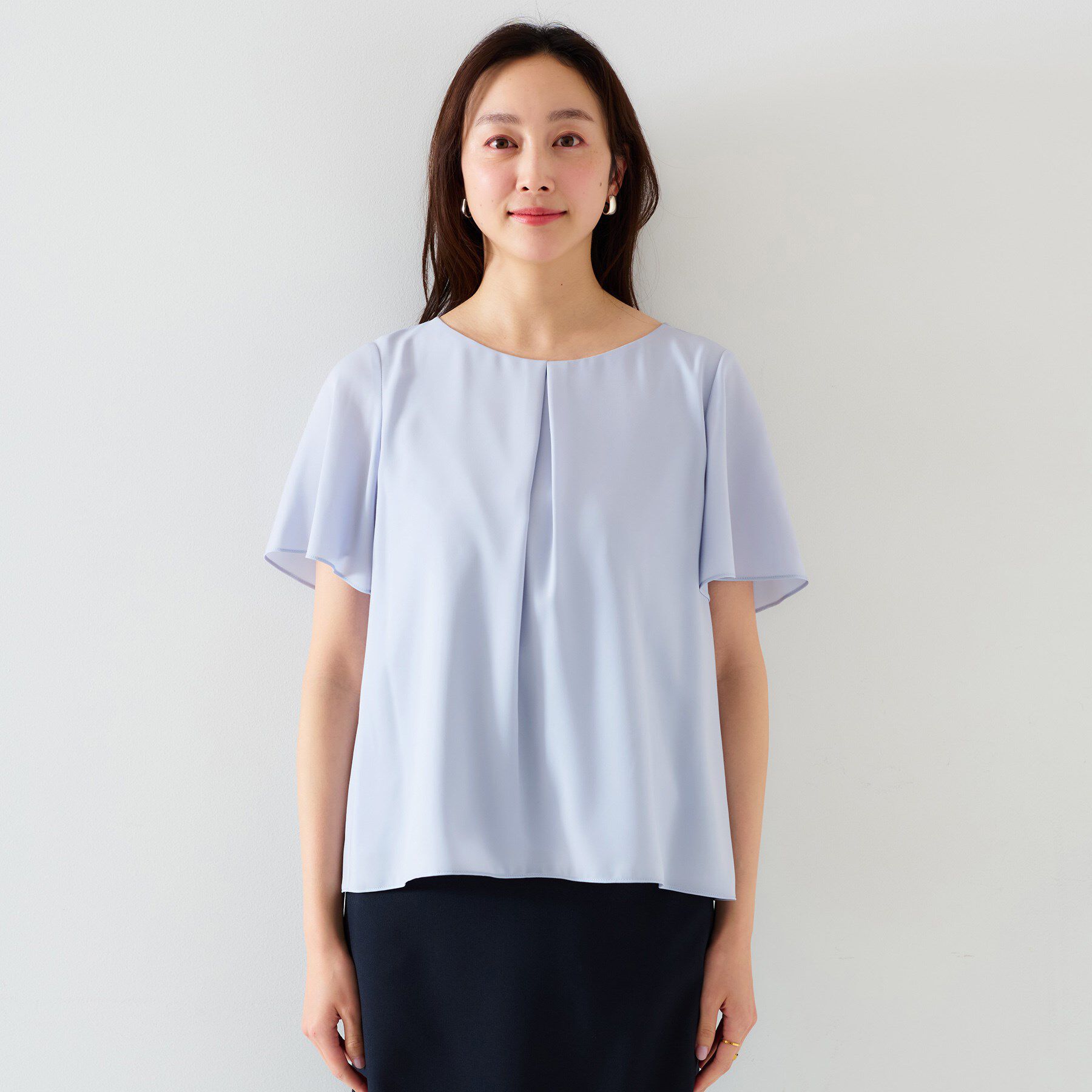 UNTITLED「【通勤／二の腕カバー】フロントタックブラウス」|シャツ・ブラウス|