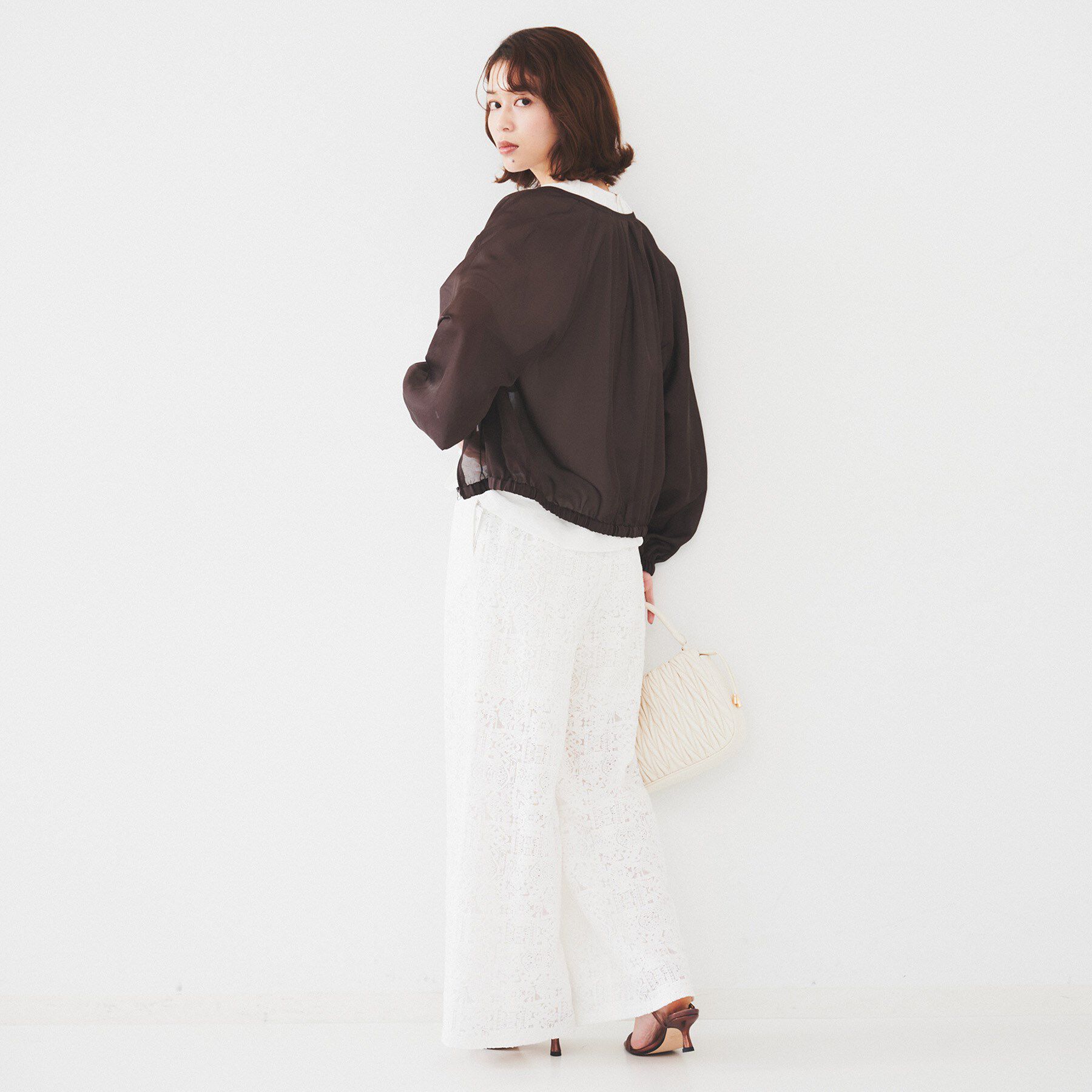 UNTITLED「【トレンド/洗える/軽い】シアーブルゾン」|ブルゾン・スタジャン|