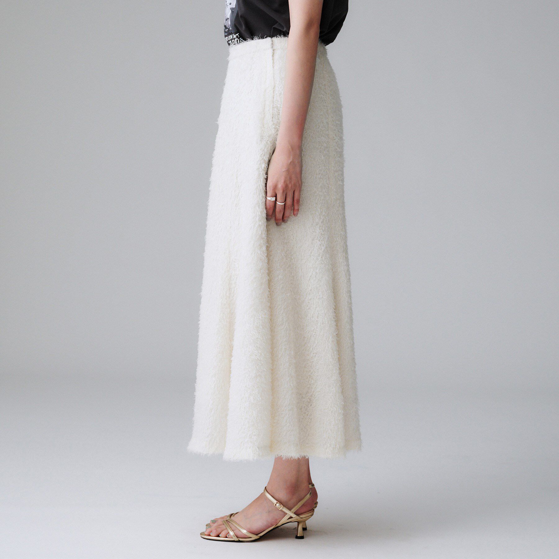 UNTITLED「【セットアップ可/後ろウエストゴム】フェザーマーメイドスカート」|スカート|
