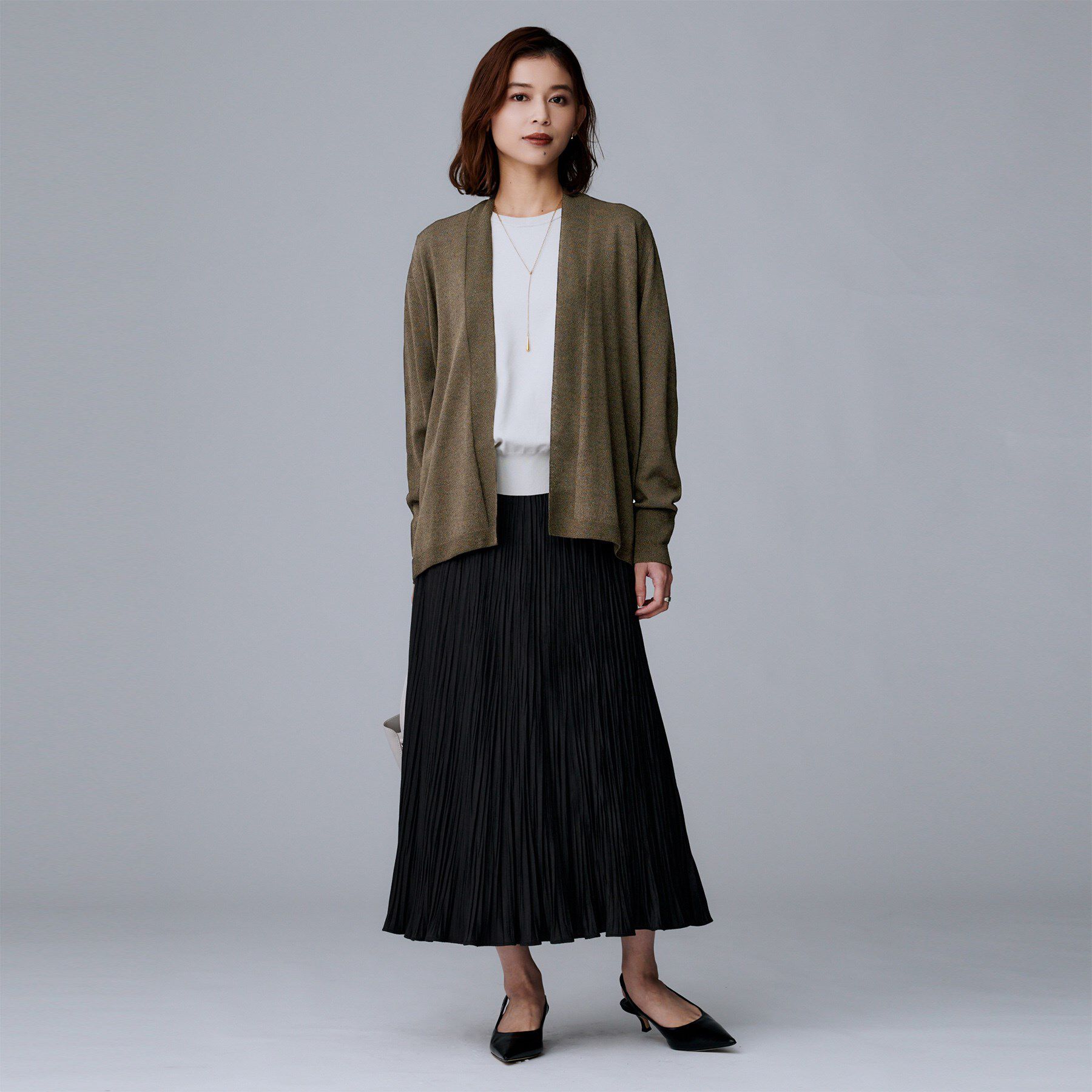 UNTITLED「【きれいめ羽織り/オフィス】釦レスカーディガン」|カーディガン|