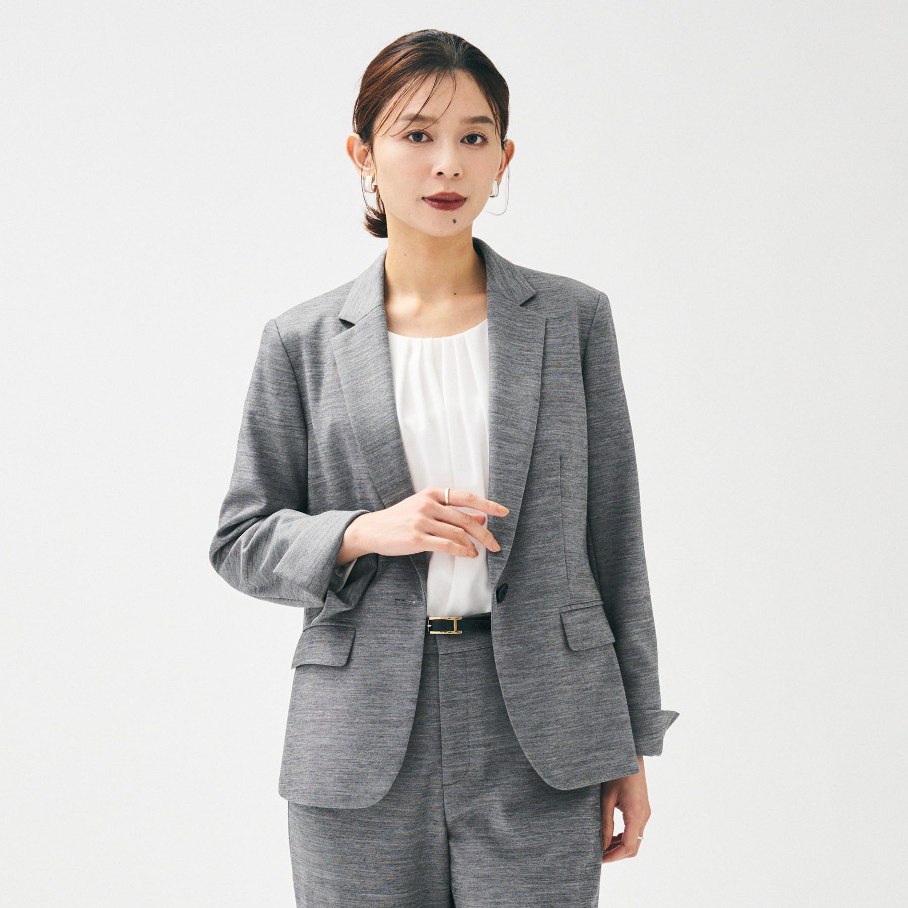 UNTITLED「【洗えるスーツ／ストレッチ】ウール混ジャージ テーラードジャケット」|テーラードジャケット|