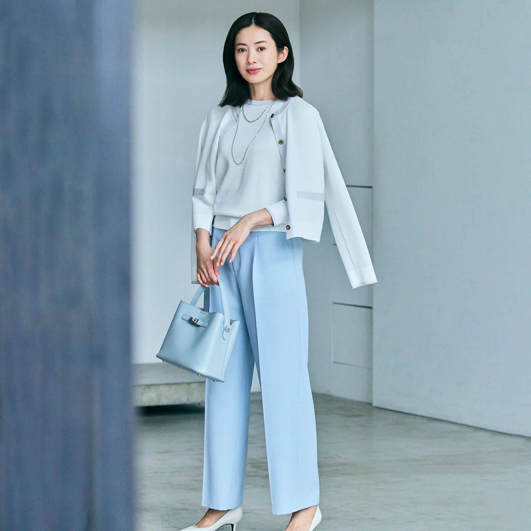 UNTITLED「【セットアップ可/ツイード風】配色ハイゲージニットカーディガン」|カーディガン|