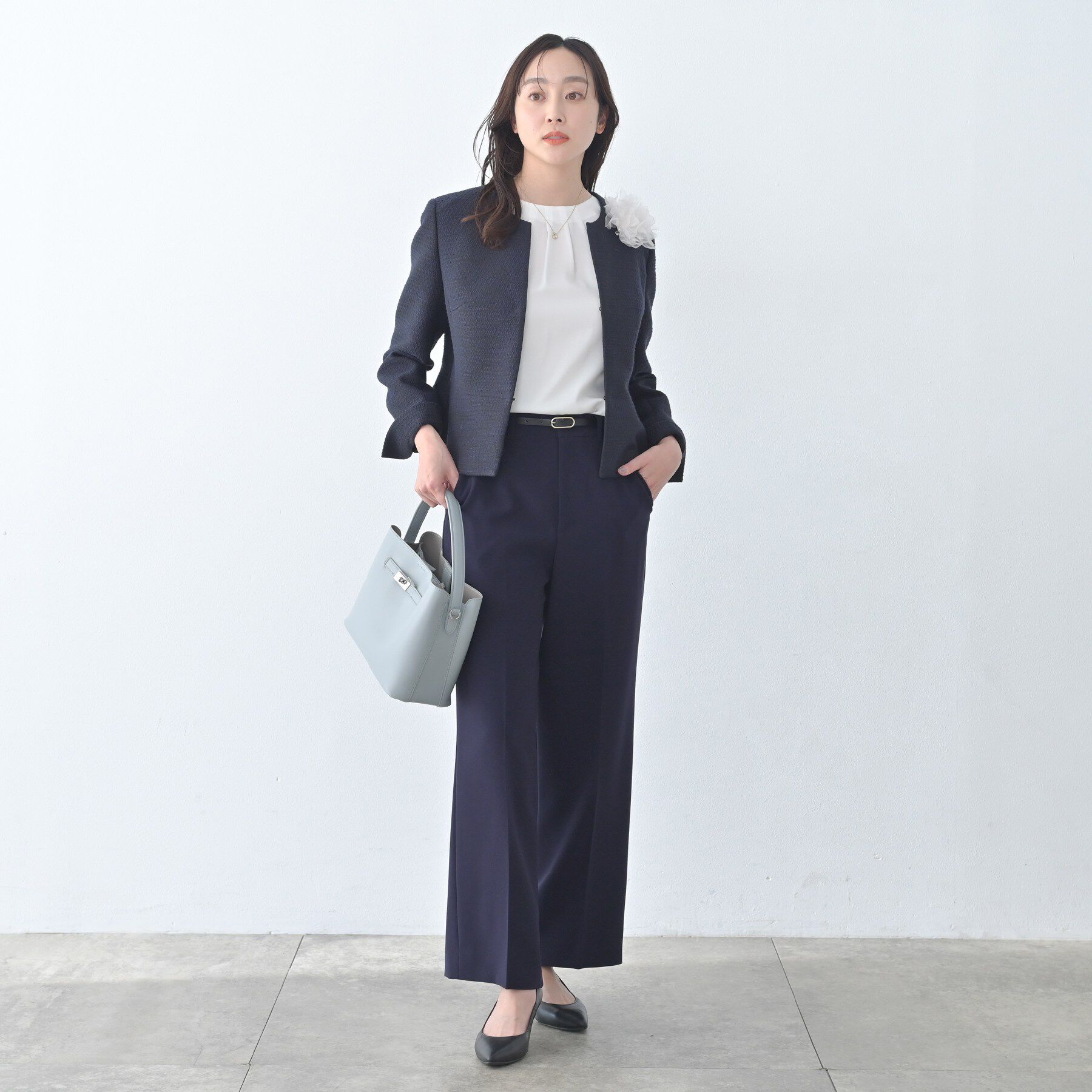 UNTITLED「【洗える/スーツインナー】タックディティールブラウス」|シャツ・ブラウス|