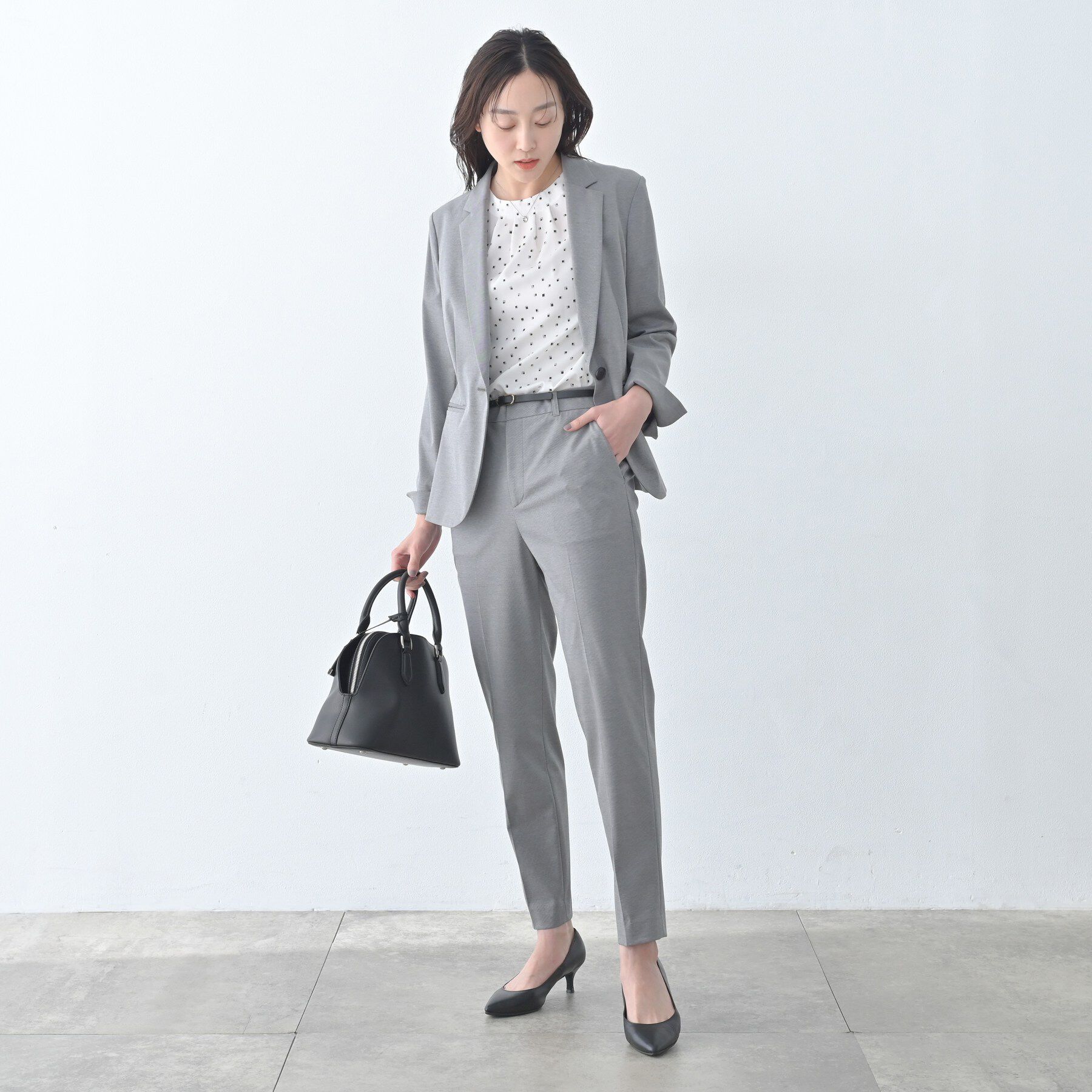 UNTITLED「【洗える/スーツインナー】タックディティールブラウス」|シャツ・ブラウス|