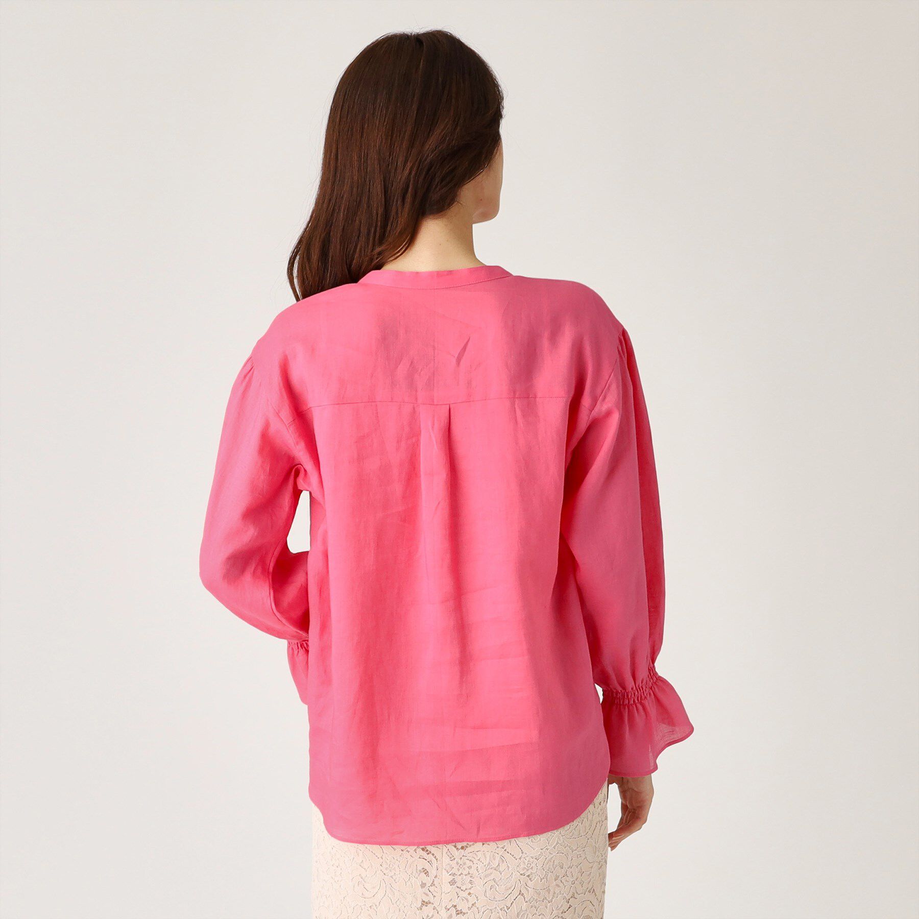 COUP DE CHANCE「【ラミー100％／洗える】ギャザーブラウス」|シャツ・ブラウス|