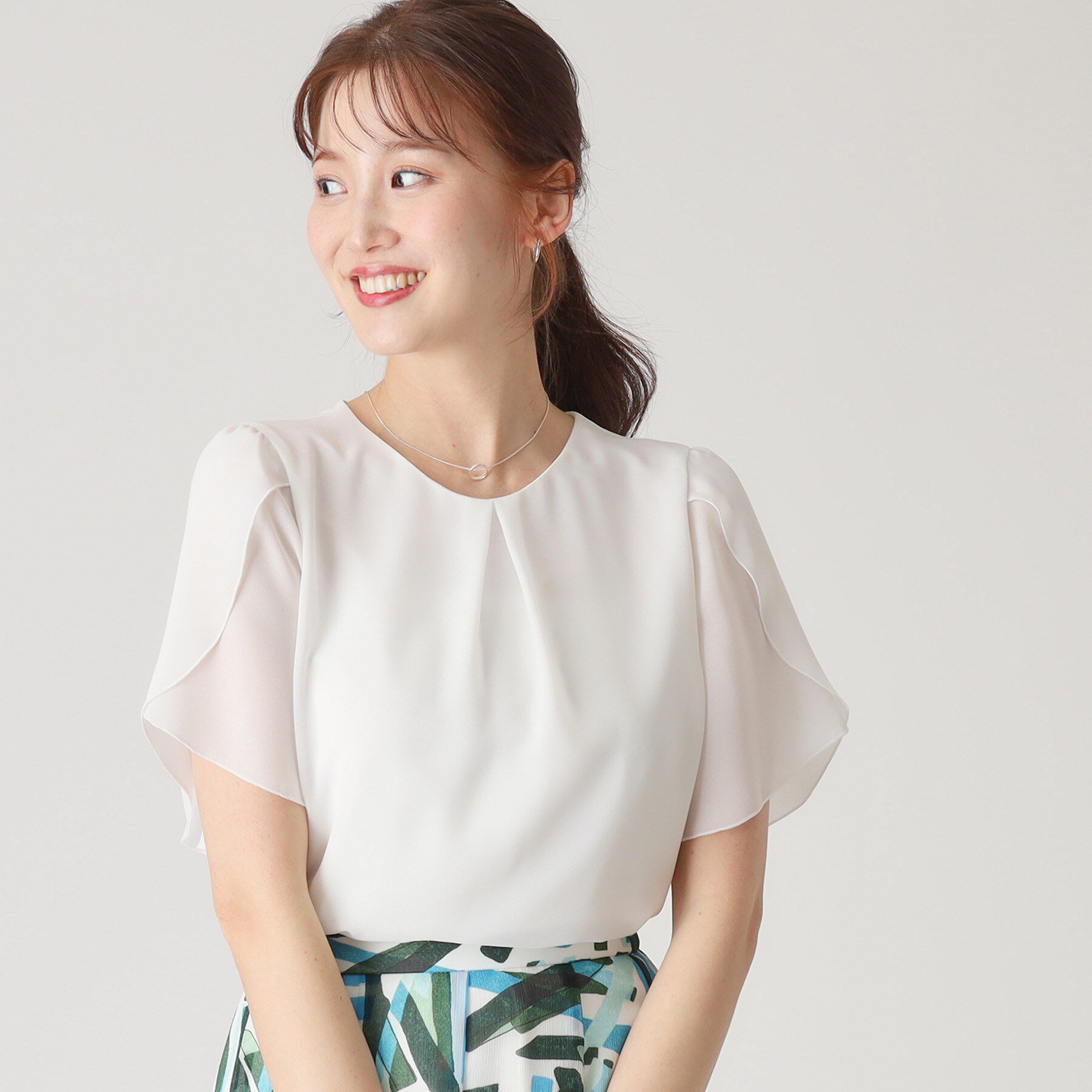 COUP DE CHANCE「【洗える／日本製】チューリップ袖ブラウス」|シャツ・ブラウス|